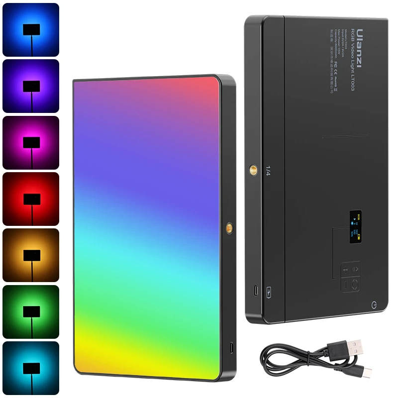 פאנל תאורה RGB לצילום עם 266 LED וסוללה 8000mAh