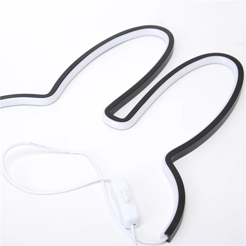מנורת לד שולחנית אוזני ארנב עם חיבור USB לטעינה – תמונה 6