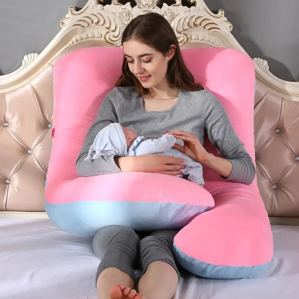 כרית הריון בצורת U גדולה 120×70 סמ לתמיכה מושלמת – תמונה 3