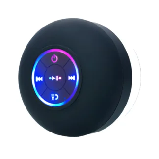 רמקול בלוטות' נייד עמיד במים עם LED וכוס יניקה חזקה