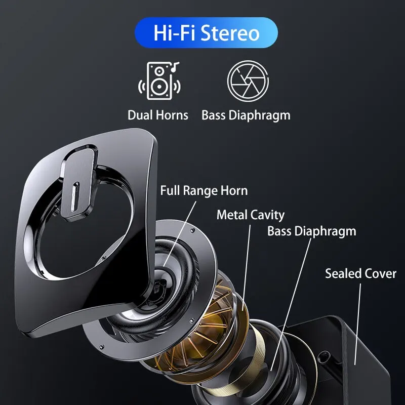 רמקולים למחשב HiFi סטריאו עם USB, LED ומיקרופון מובנה – תמונה 4