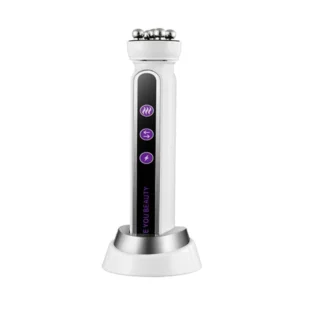 מכשיר עיסוי פנים עם חימום ורולים מסתובבים 360°
