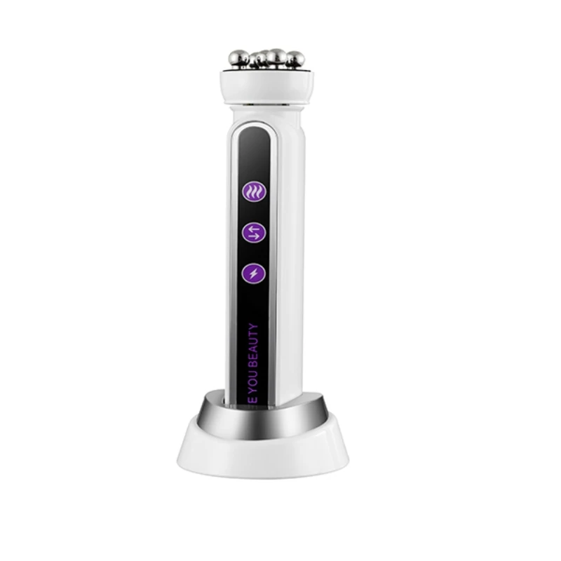 מכשיר עיסוי פנים עם חימום ורולים מסתובבים 360°