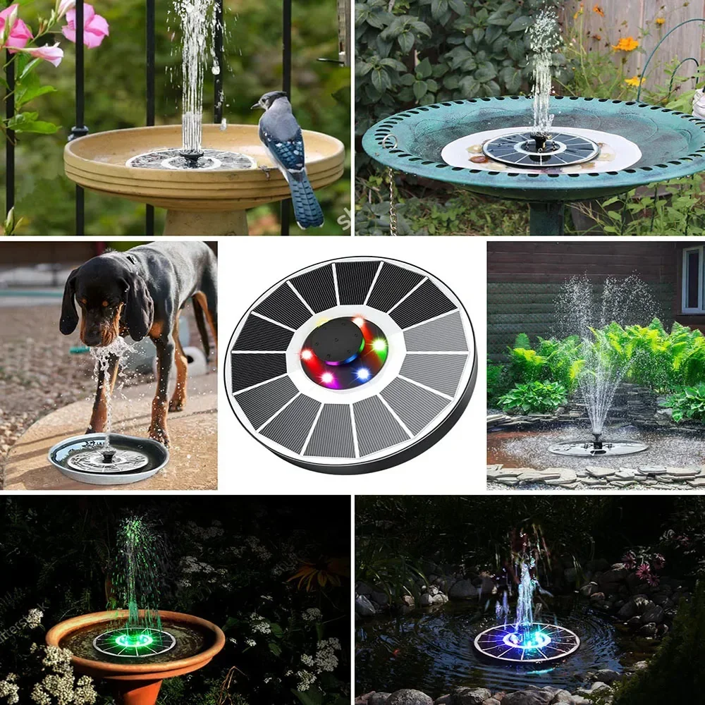 מזרקת מים סולארית לגינה עם תאורת LED – חסכונית ועיצובית – תמונה 6