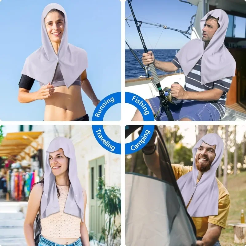 מגבת קירור לראש לספורט – הגנת UV, סופגת זיעה ומתייבשת מהר – תמונה 6