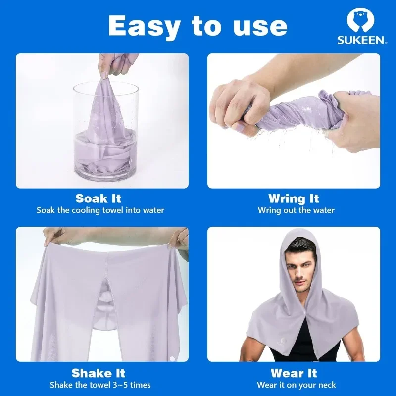 מגבת קירור לראש לספורט – הגנת UV, סופגת זיעה ומתייבשת מהר – תמונה 3