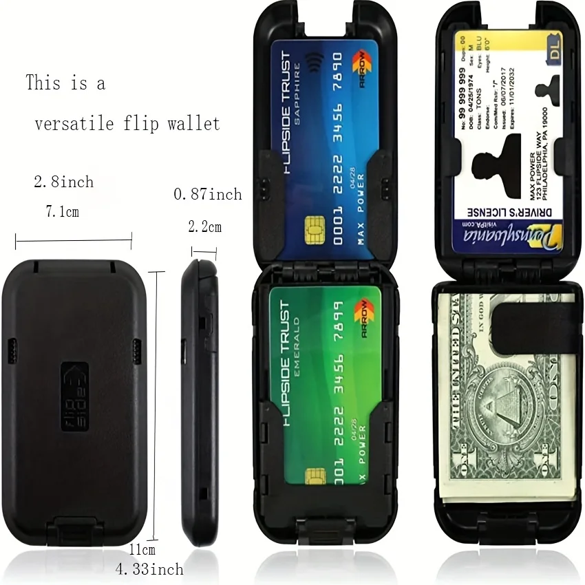 ארנק אלומיניום מינימליסטי לגברים עם חסימת RFID – תמונה 6