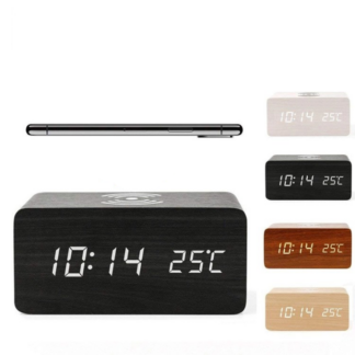 שעון דיגיטלי לחדר עם אזעקה וחיבור USB קומפקטי