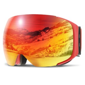 משקפי סקי UV400 אנטי-פוג לגברים ונשים – סקי וסנובורד