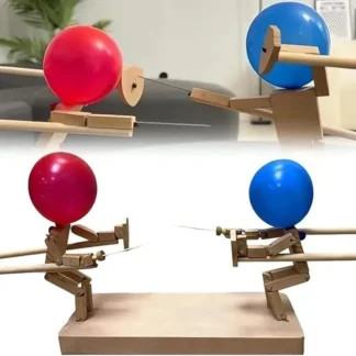 משחק קרב בלון לזוג שחקנים עם חרב מחט ואתגר ידיים