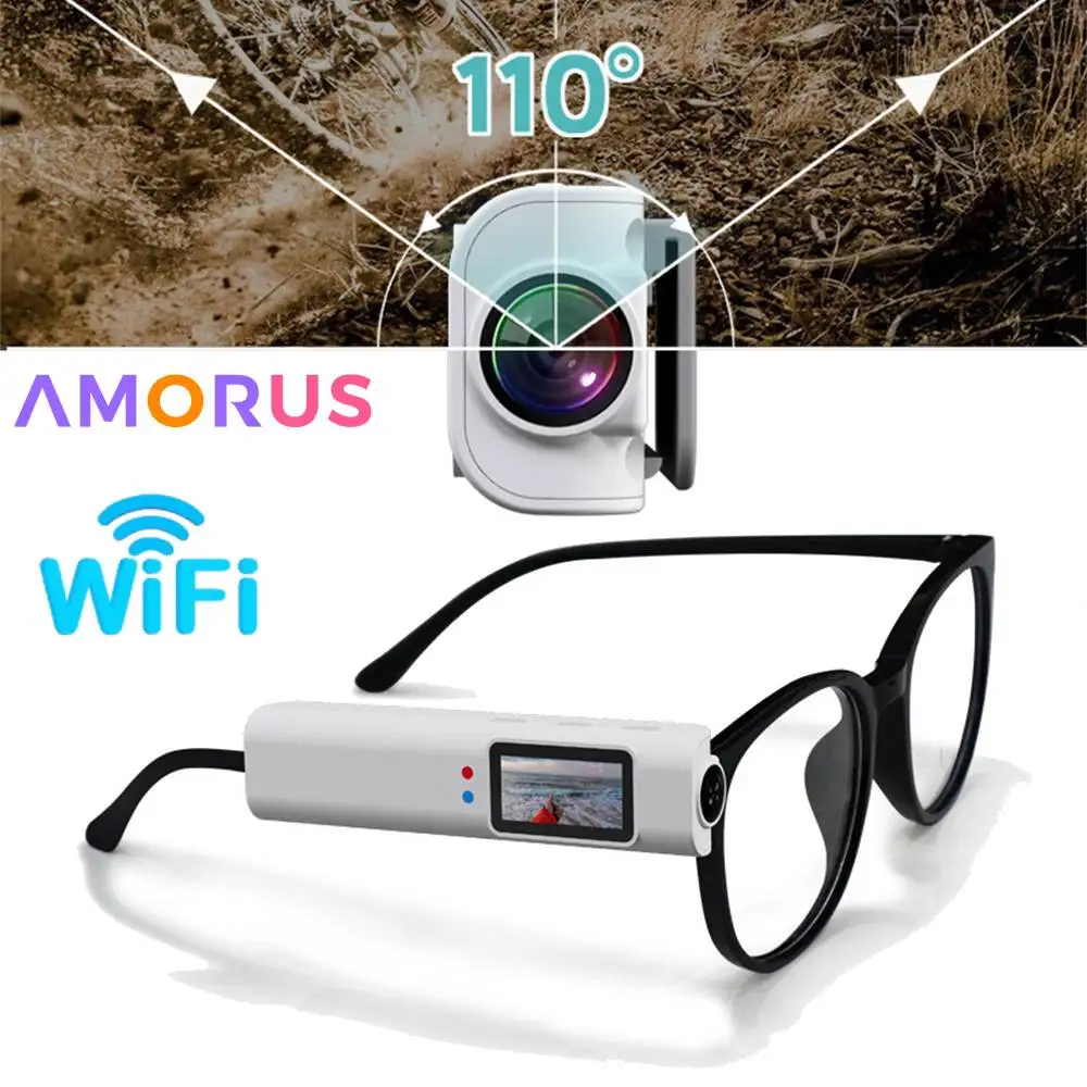 משקפי מצלמה חכמים עם WiFi, תצוגת IPS וכרטיס 32GB – תמונה 7