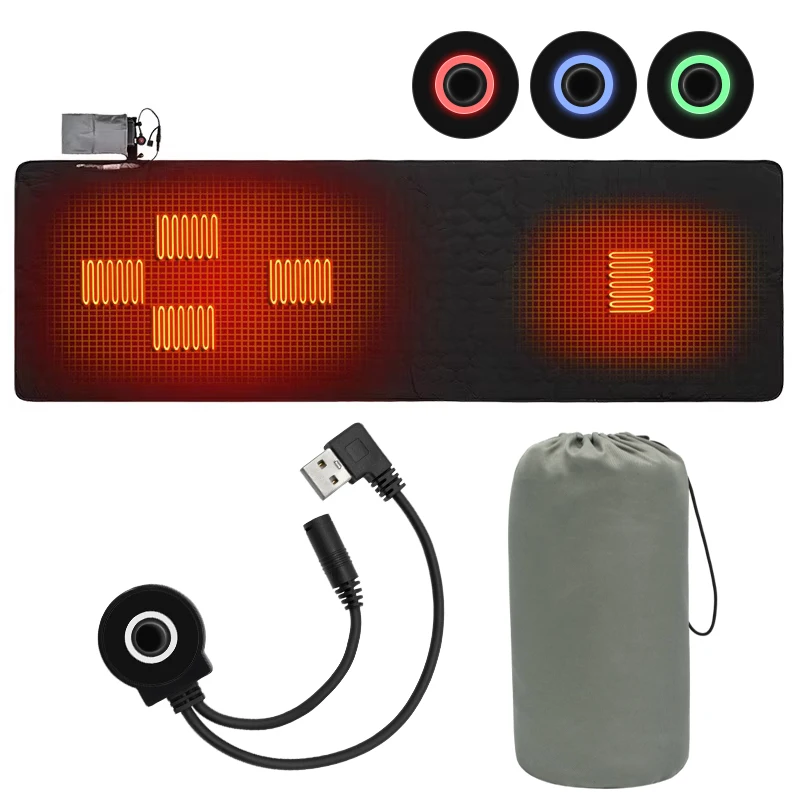 מזרן חימום חשמלי לקמפינג נייד עם USB לשינה בשטח – תמונה 3