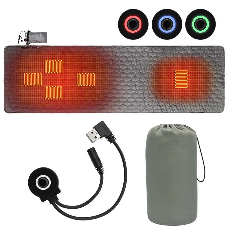 מזרן חימום חשמלי לקמפינג נייד עם USB לשינה בשטח – תמונה 5