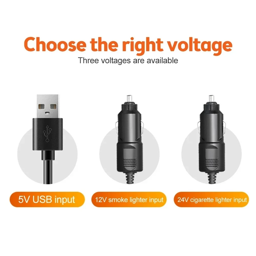 מאוורר USB לרכב, בית ומשרד עם 3 ראשים סובבים 360° – תמונה 6