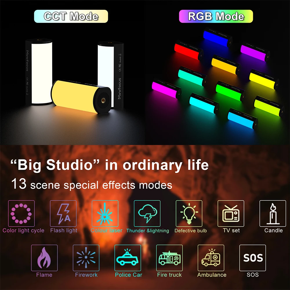 תאורת RGB לצילום - מיני שרביט LED מגנטי נייד – תמונה 2