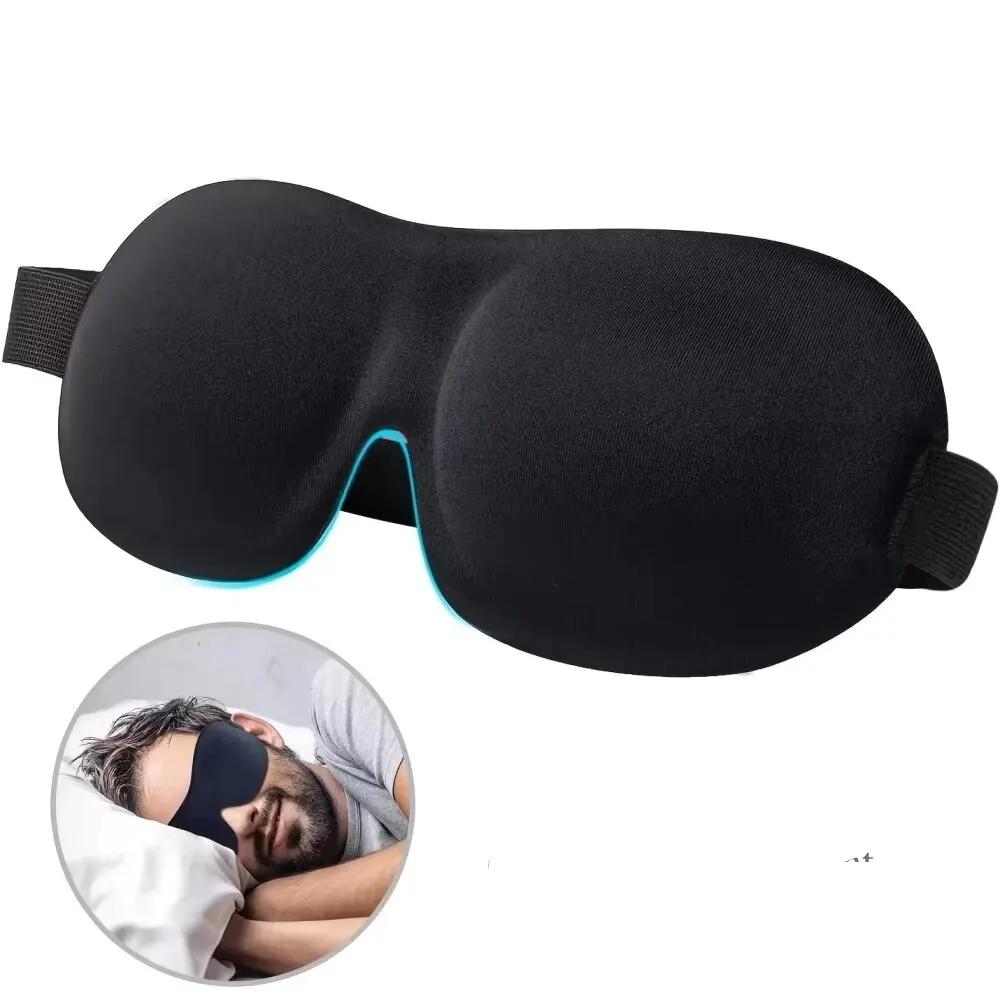 מסכת שינה 3D עם ספוג זיכרון לחסימת אור מלאה ונסיעות