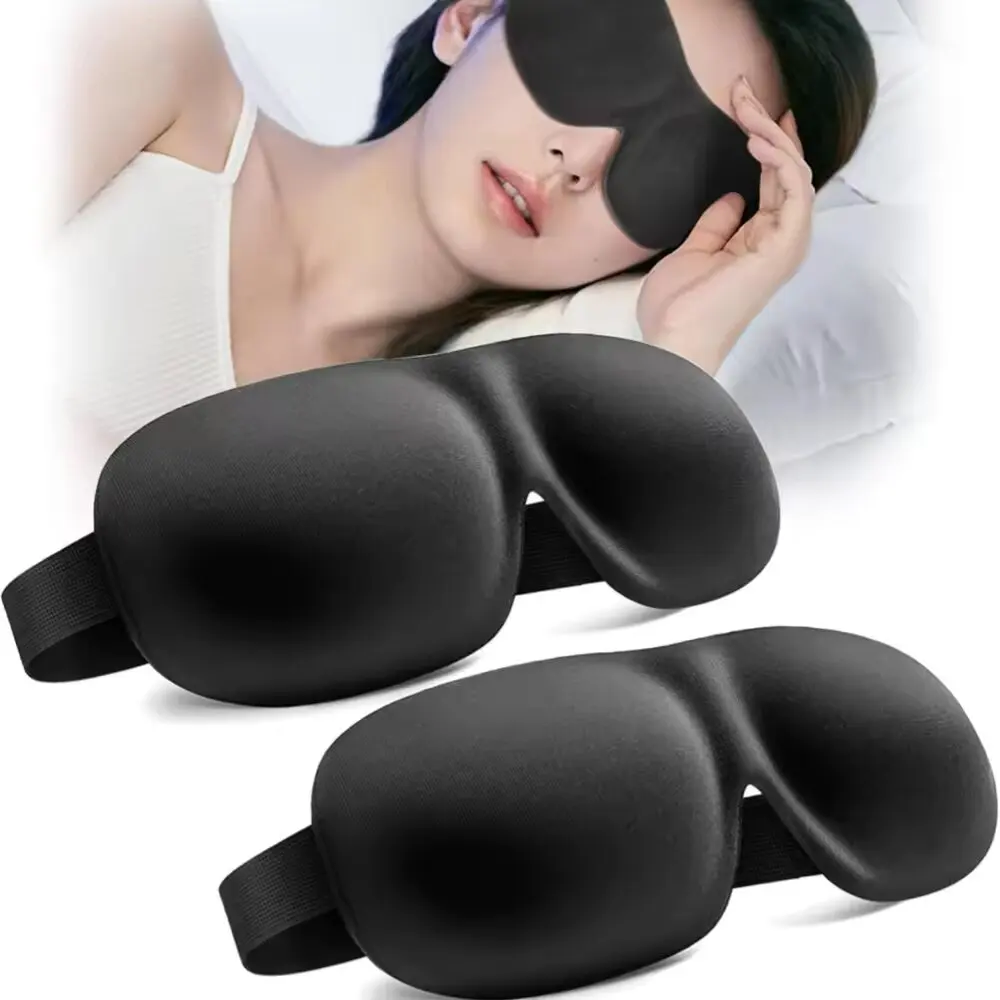 מסכת שינה 3D עם ספוג זיכרון לחסימת אור מלאה ונסיעות – תמונה 6