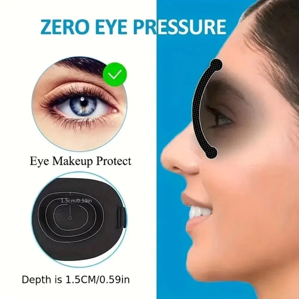 מסכת שינה 3D עם ספוג זיכרון לחסימת אור מלאה ונסיעות – תמונה 4