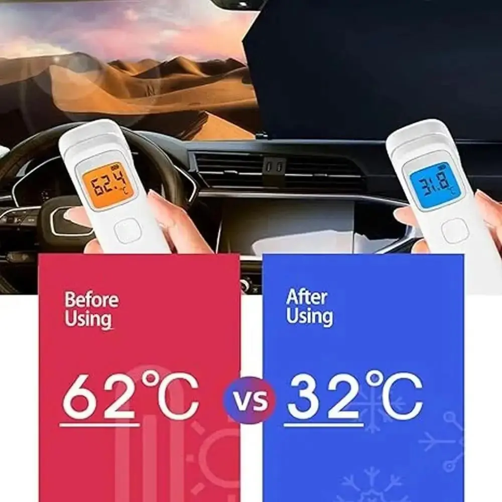מגן שמש נגלל לרכב עם כוסות יניקה – הגנה מהירה מהשמש – תמונה 5