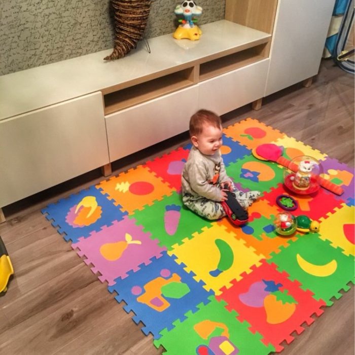 משטח פאזל לילדים ותינוקות – קצף בטוח ומבודד 10 חלקים – תמונה 3