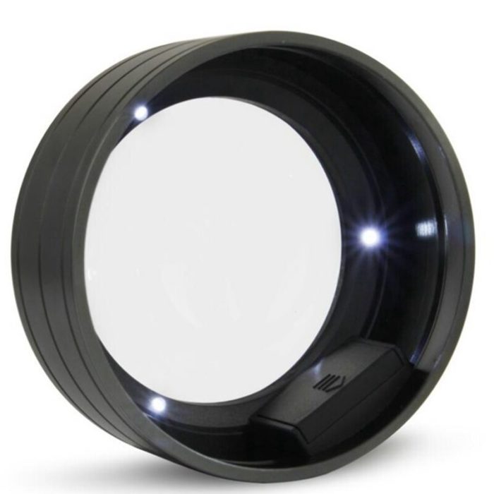 זכוכית מגדלת עם תאורת LED מובנית והגדלה עד פי 6 – תמונה 3