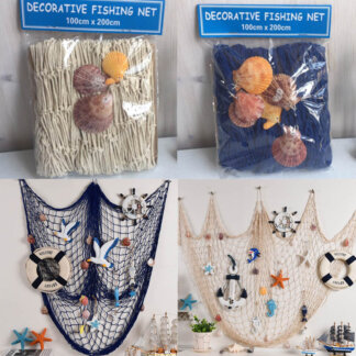 רשת דיג דקורטיבית לקישוט קיר הבית וחדר ילדים