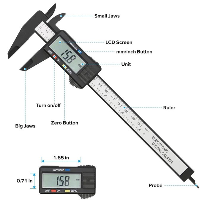 מד דיגיטלי לעובי עם מסך LCD – דיוק עד המילימטר – תמונה 3