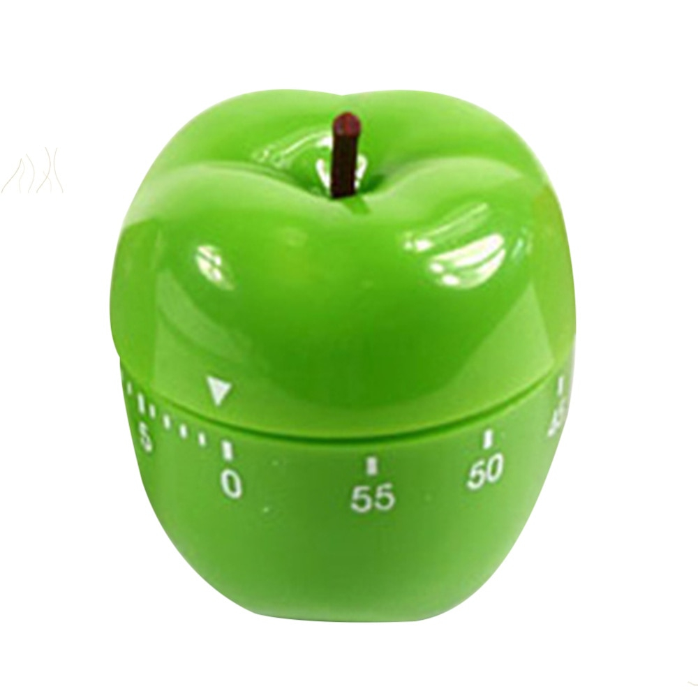 טיימר מכני למטבח בעיצוב תפוח – ללא סוללות
