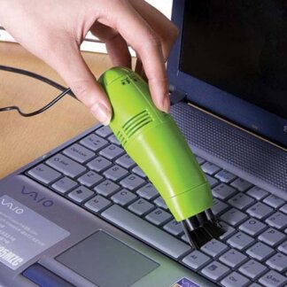 מיני שואב אבק USB למקלדת לפטופ עם 2 ראשי מברשות