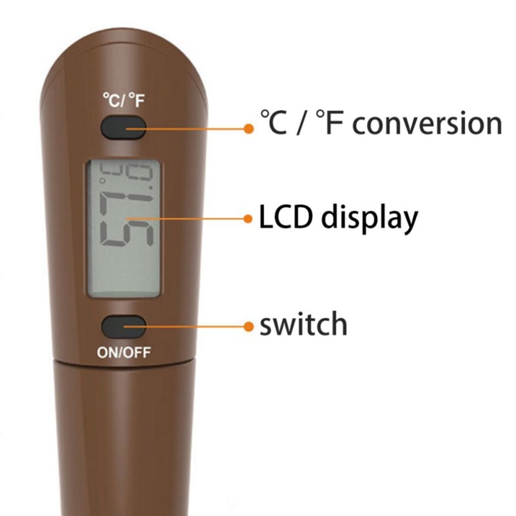 מרית עם מדחום מובנה וצג LCD למדידת טמפרטורת האוכל – תמונה 4