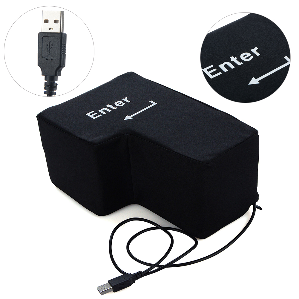 כרית כפתור Enter ענק עם חיבור USB למחשב ולפטופ – תמונה 2