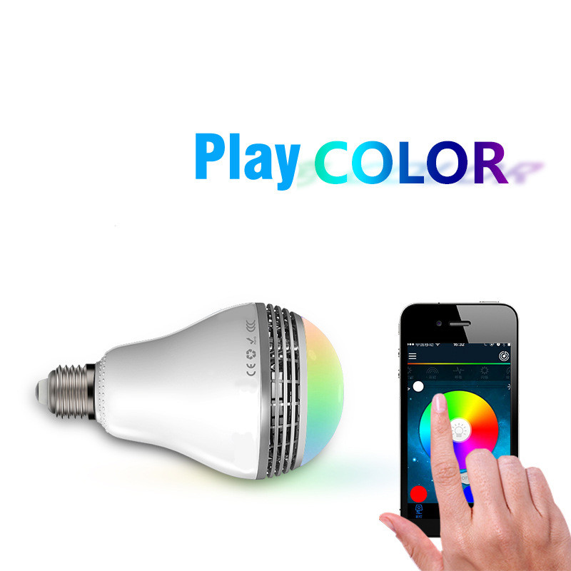 נורת LED רמקול בלוטות' מחליפת צבעים לסמארטפון – תמונה 3