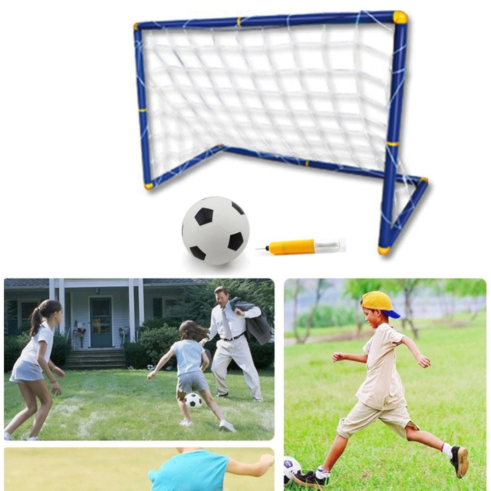 שער כדורגל ביתי מתנפח לילדים עם רשת וכדור