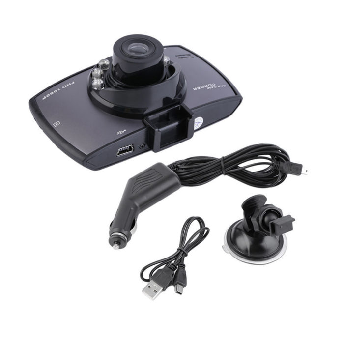 מצלמת DVR לרכב עם צג LCD והקלטת לילה וקול